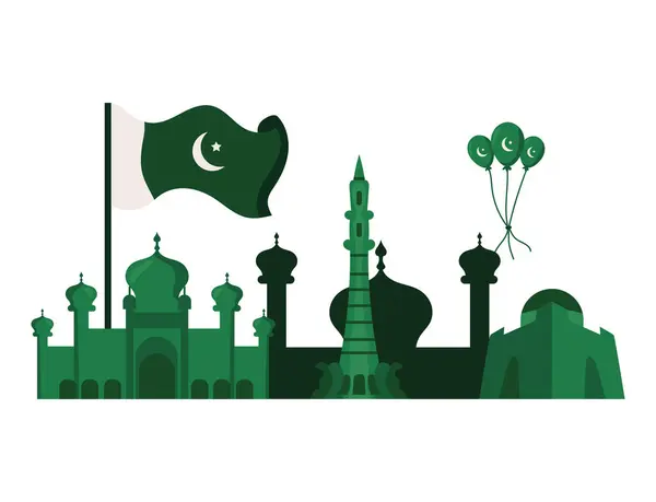 Pakistan Tag Illustration Vektordesign — Stockvektor