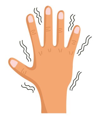 Parkinson kasılma kas illüstrasyon vektörü