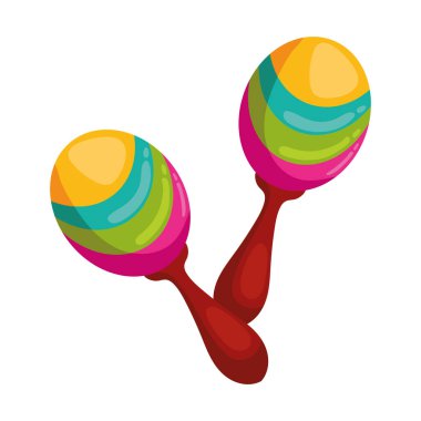 Cinco de Mayo maracas illüstrasyon tasarımı