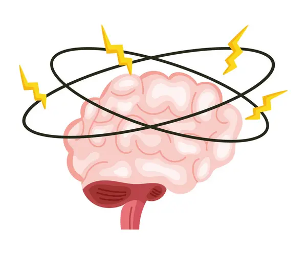 Parkinson Brain Problem Illustration Vector — Stock Vector