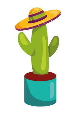 Cinco de mayonez Meksika kaktüs çizimi