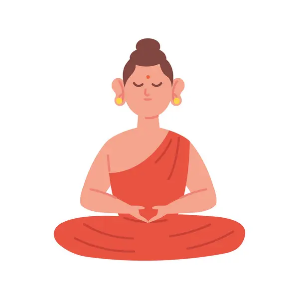 Waisak Buddha Anniversaire Illustration Design — Image vectorielle