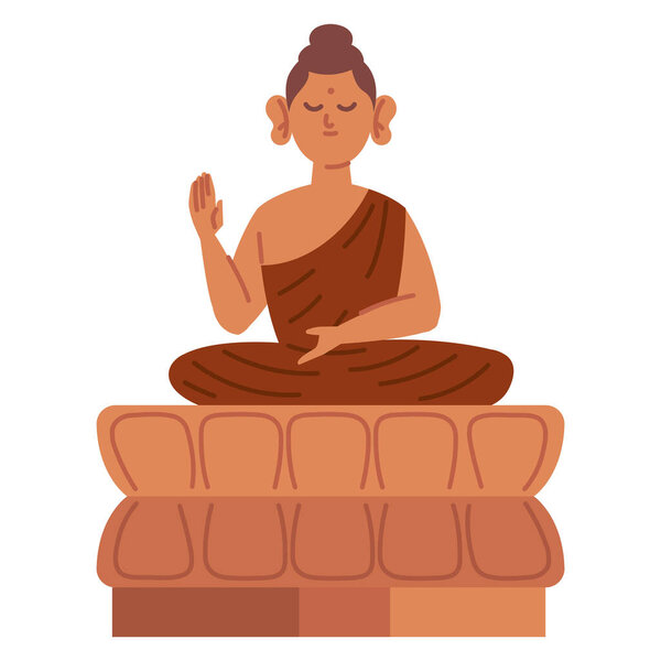 waisak buddhist character illustration design