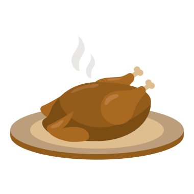 tavuk yemeği taze illüstrasyon tasarımı