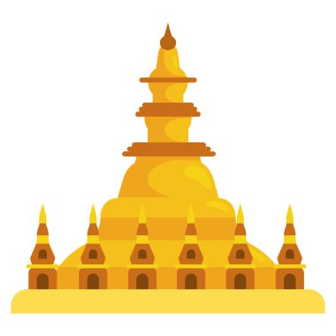 Myanmar Illustrasyon 'daki Şeyyan Festivali Tapınağı