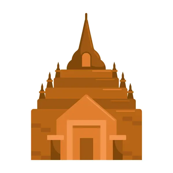 Thingyan Festival Tempel Illustration Vektor — Stock vektor