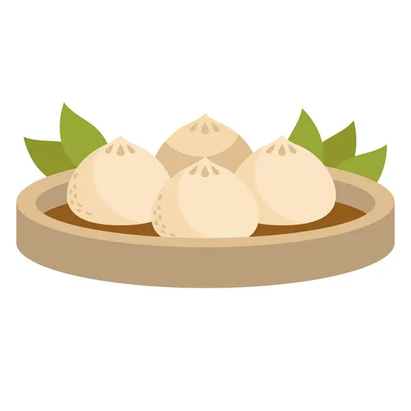 Qingming Chinese Dumpling Illustration Design — Stock Vector
