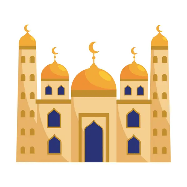 Laylat Qadr Moschea Musulmana Illustrazione — Vettoriale Stock