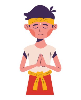 nyepi man prayer izole tasarım