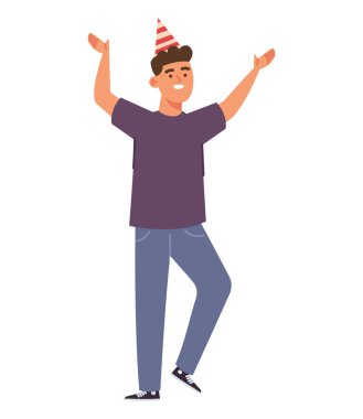 Doğum günü adamı izole tasarımı kutluyor