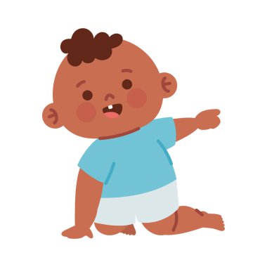 Bebek partisi. Küçük oğlan izole.