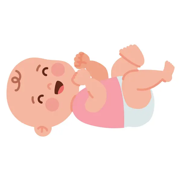 Baby Párty Dítě Izolované Ilustrace — Stockový vektor