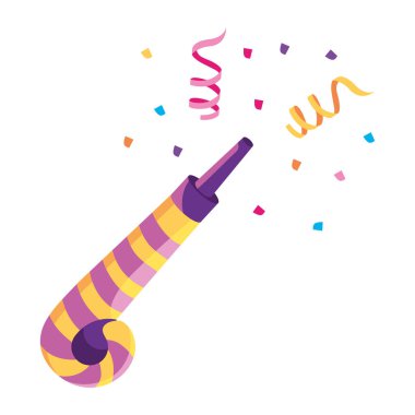 Doğum günü partisi konfetisi izole tasarımı