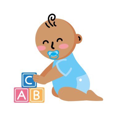 bebek duş tasarımı izole vektörü