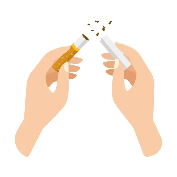 Jour Non Fumeur Conception Isolée — Image vectorielle