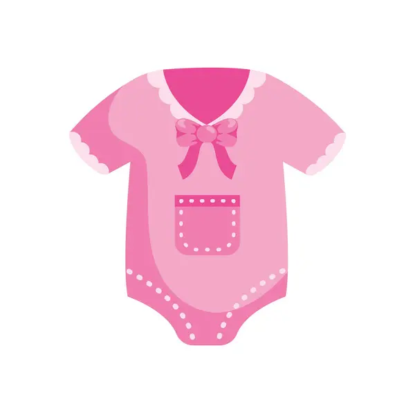 Gender Reveal Pink Bodysuit Isolated Vector Graphics