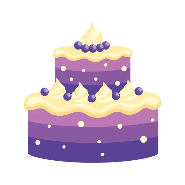 誕生日のケーキの食糧隔離された設計 ストックイラスト