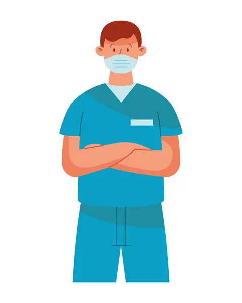 Медсестра День Медицинский Мужчина Иллюстрации Дизайн Лицензионные Стоковые Векторы