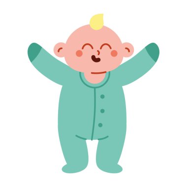 Bebek partisi. Küçük oğlan izole.