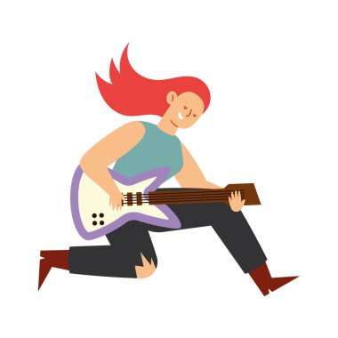 Heavy metal gitaristi izole edilmiş tasarım