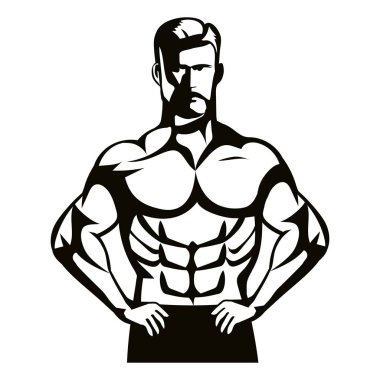 jimnastik amblemi erkek portresi izole edildi