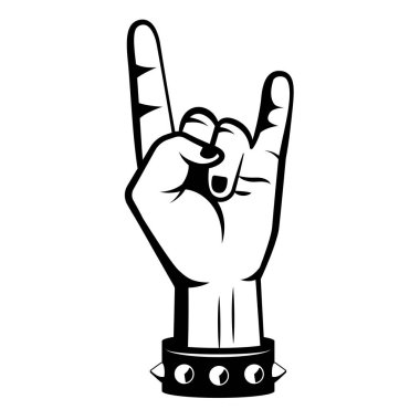 Heavy metal el yalıtılmış tasarım