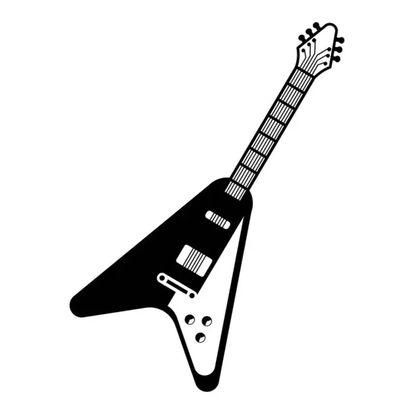 Heavy Metal Gitarr Isolerad Design Stockvektor