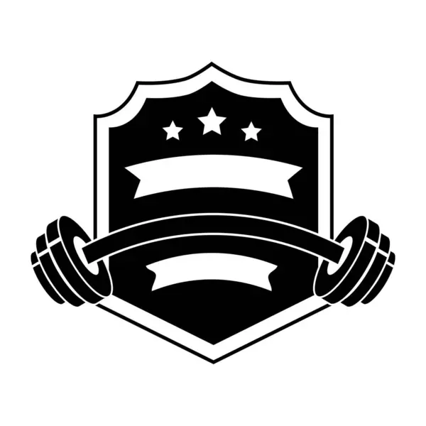 Gym Emblem Atletisk Isolerad Design Vektorgrafik
