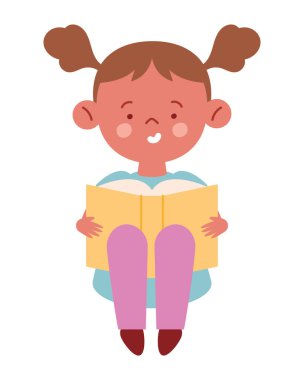 Okuyucu kız kitapla tek başına oturuyor.