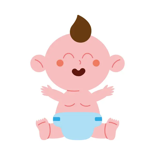 Baby Shower Boy Disain Terisolasi Stok Vektor