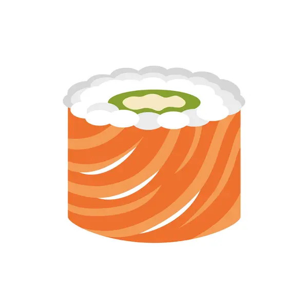 Sushi Fresh Food Isolated Design 免版税图库矢量图片
