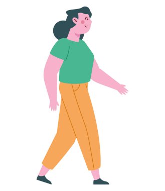 Yaya kadın çizgi film karakteri izole edildi.