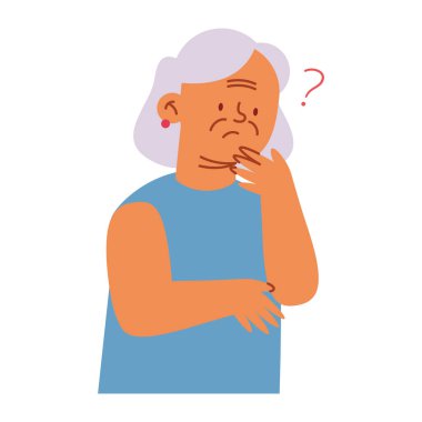 Yaşlı kadın izole edilmiş Alzheimer hastası.