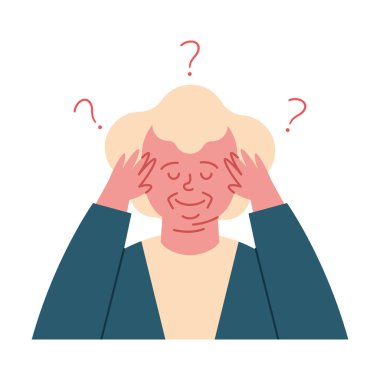 Alzheimer hastası yaşlı bir kadın izole edilmiş.