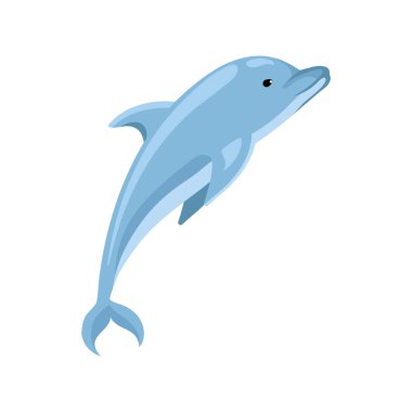 tapılası mavi yunus çizgi filmi izole edildi