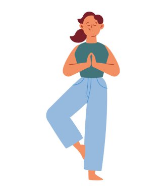 Reiki 'yi meditasyonda beceren kadın.