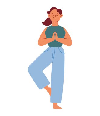 Reiki 'yi meditasyonda beceren kadın.