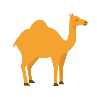 Tatlı deve çöl hayvanı karikatürü.
