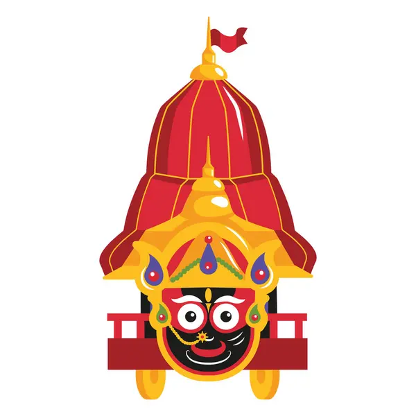 stock vector lord balbhadra mask rath yatra hindu isolated