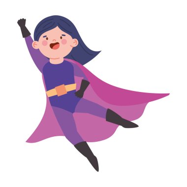 Süper kahraman maskot karakteri izole edildi