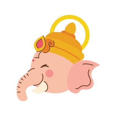 Ganesh Chaturthi Hint Festivali 'ndeki Ganesh Lordu izole edildi.