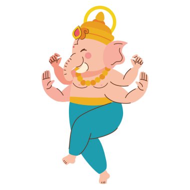 happy ganesh chaturthi greetings isolated clipart