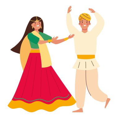 Onam Hindistan Festivali 'nde izole edilmiş mutlu çift