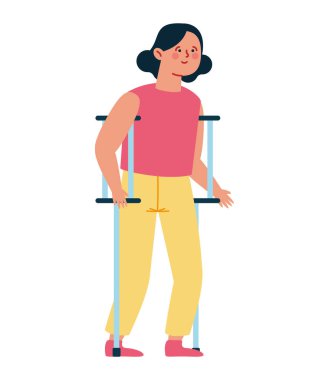 Koltuk değnekli hasta kadın izole edildi.