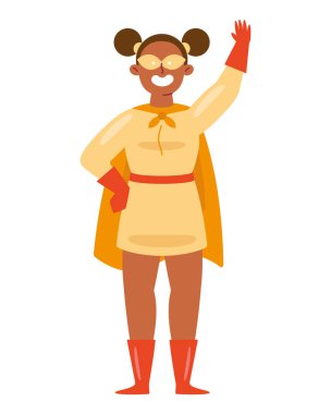 Süper kahraman maskot karakteri izole edildi