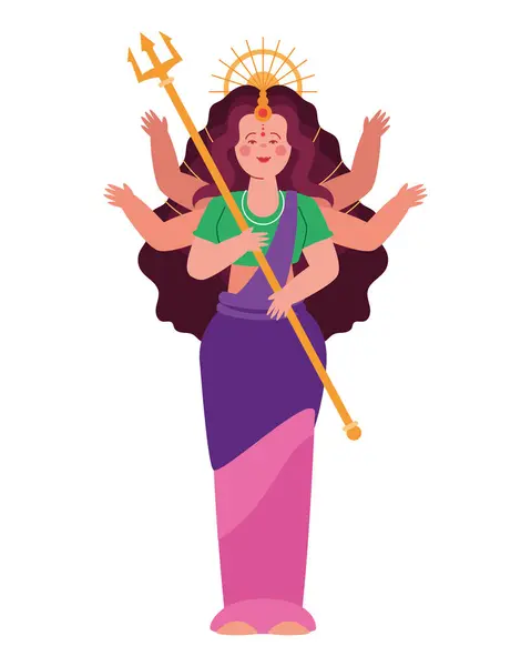 stock vector durga puja hindu festival navratri isolated