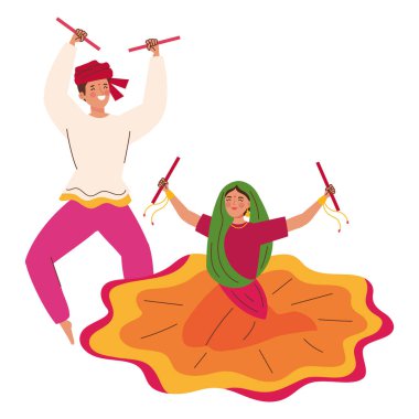 Hint dansçılar Navratri festivalini yalnız kutluyorlar