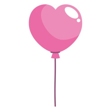 Parlak balon doğum günü partisi izole