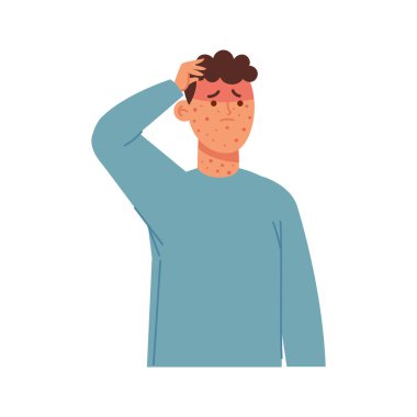 Maymun hastalığı olan hasta bir genç.