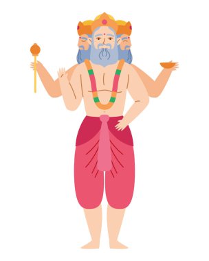 Hint Lordu Brahma 'nın heykeli izole edilmiş.